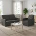Bankstel 2 pcs Donkergrijs Katoen Stof