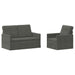 Bankstel 2 pcs Donkergrijs Katoen Stof