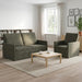 Bankstel 2 pcs Lichtgrijs Katoen Stof