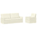 Bankstel 2 pcs Crèmekleurig Katoen Stof