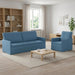 Bankstel 2 pcs Blauw Katoen Stof