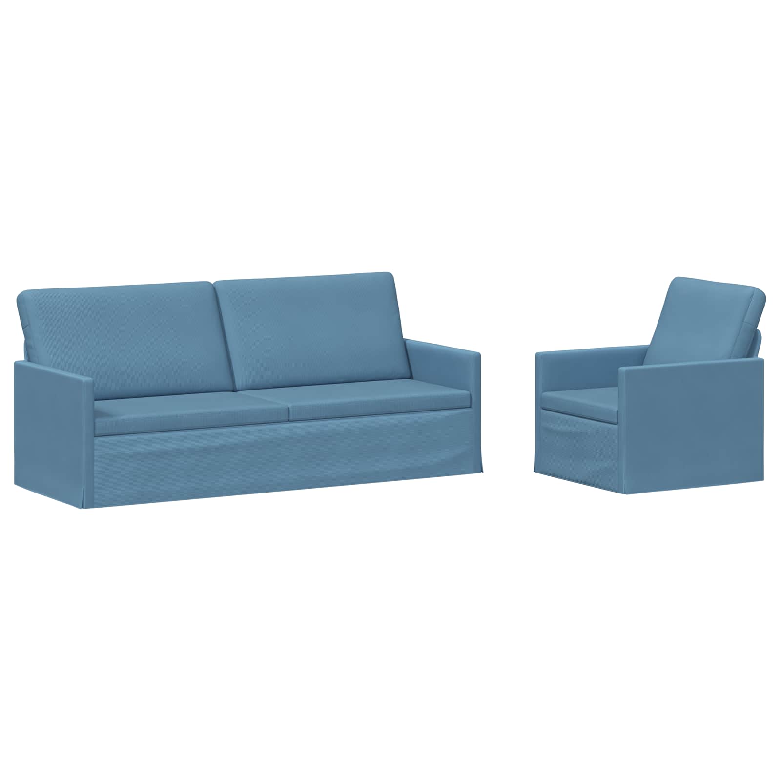Bankstel 2 pcs Blauw Katoen Stof