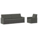 Bankstel 2 pcs Donkergrijs Katoen Stof