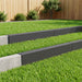 Afdekprofiel voor tuinafboording 10 st 100 x 10 x 15 cm Staal