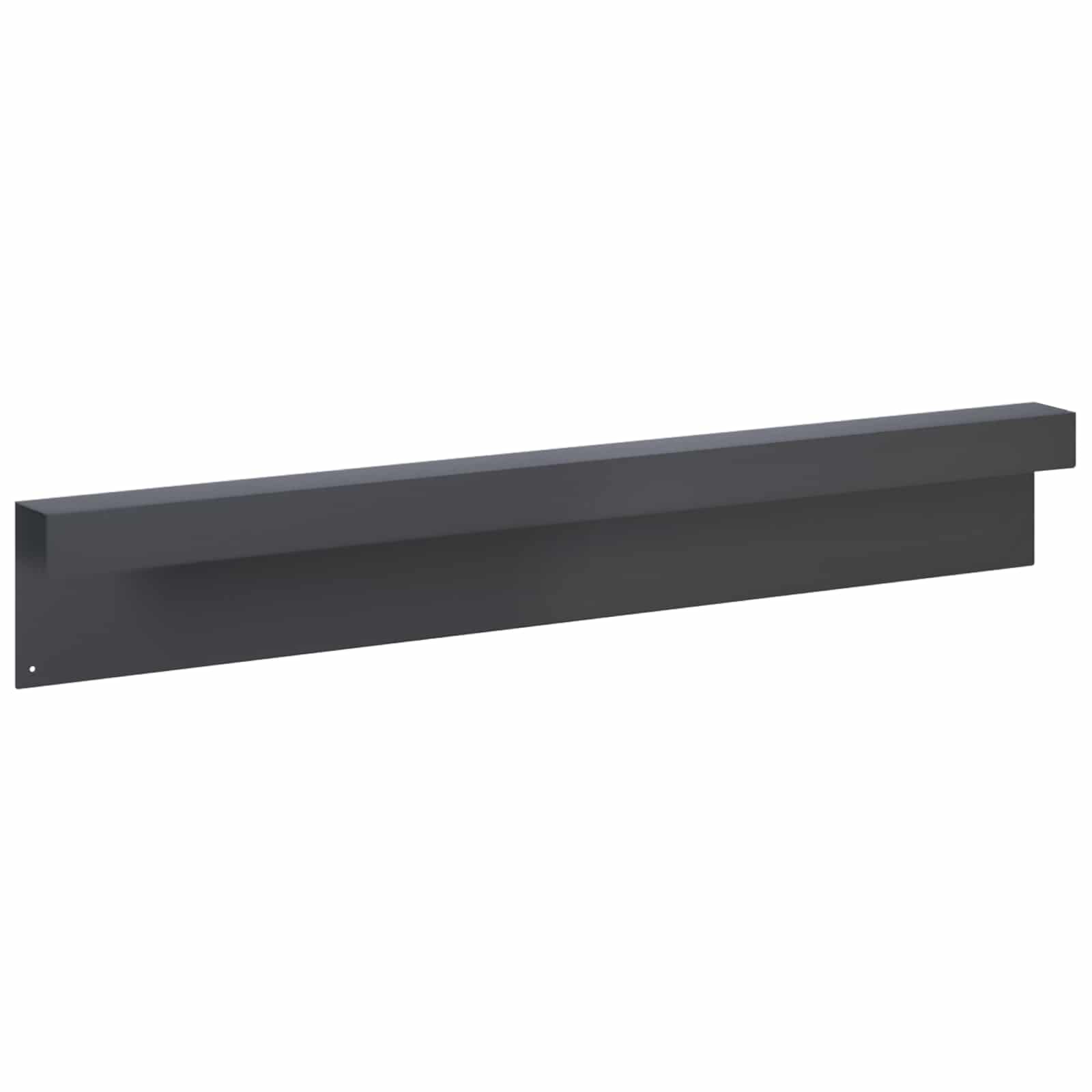 Afdekprofiel voor tuinafboording 10 st 100 x 6 x 15 cm Staal