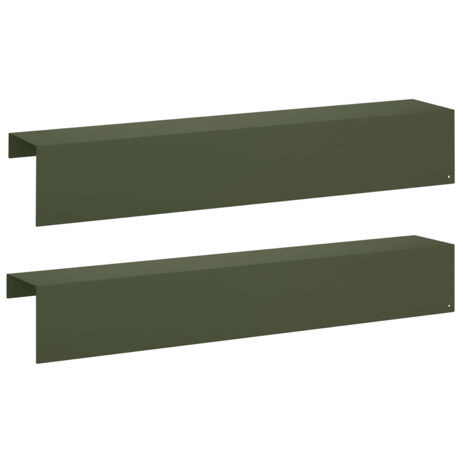 Afdekprofiel voor tuinafboording 2 st 100 x 15 x 15 cm Staal