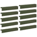 Afdekprofiel voor tuinafboording 10 st 100 x 20 x 15 cm Staal