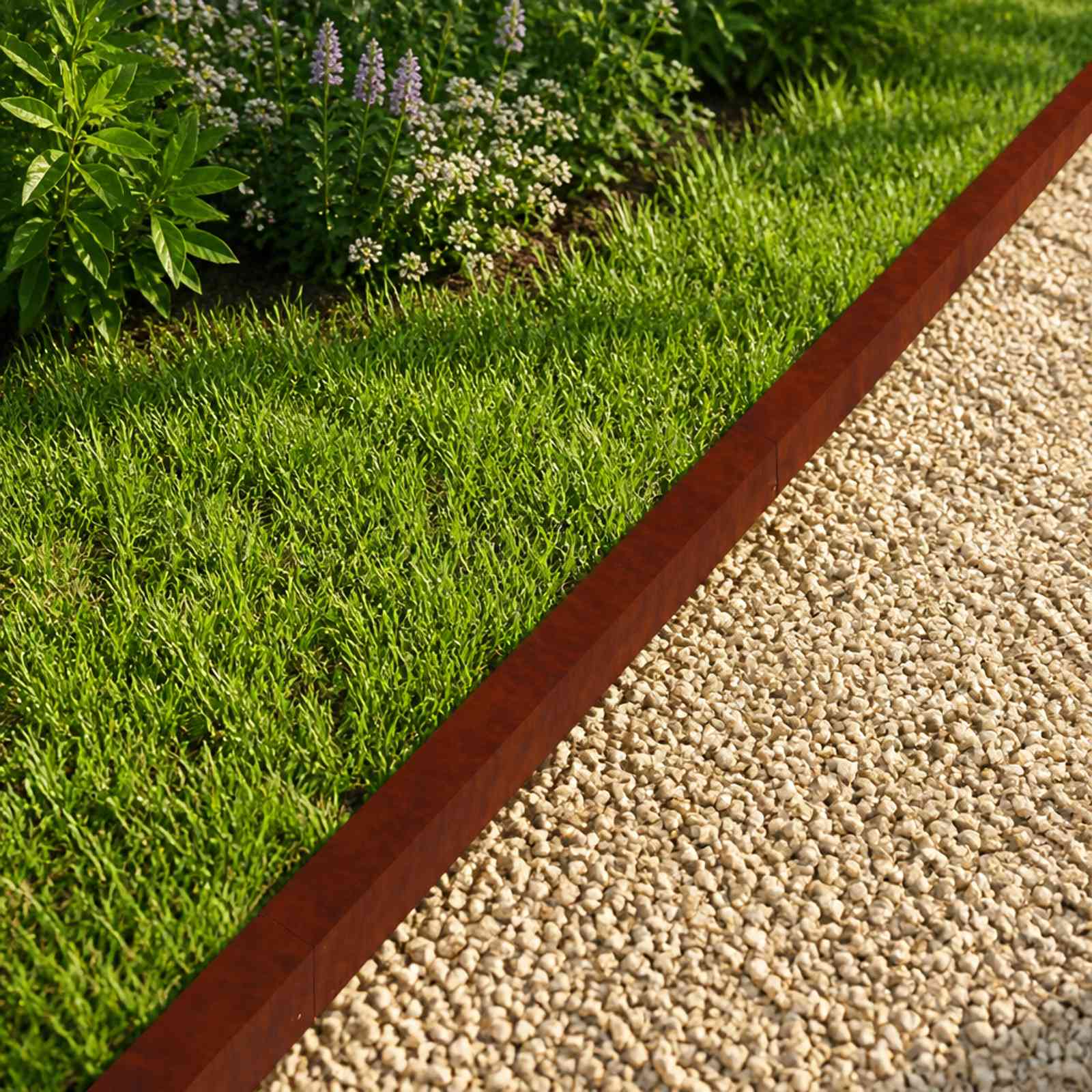 Afdekprofiel voor tuinafboording 10 st 100 x 6 x 5 cm