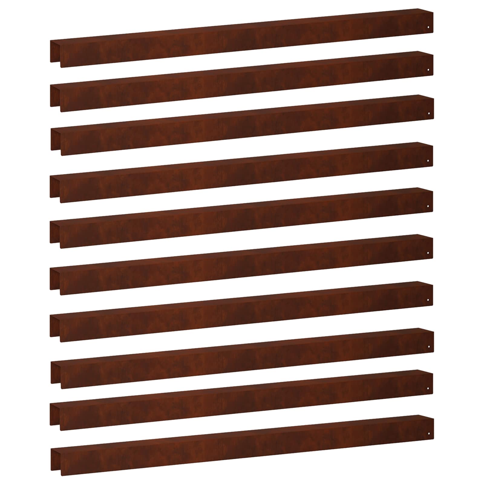 Afdekprofiel voor tuinafboording 10 st 100 x 6 x 5 cm