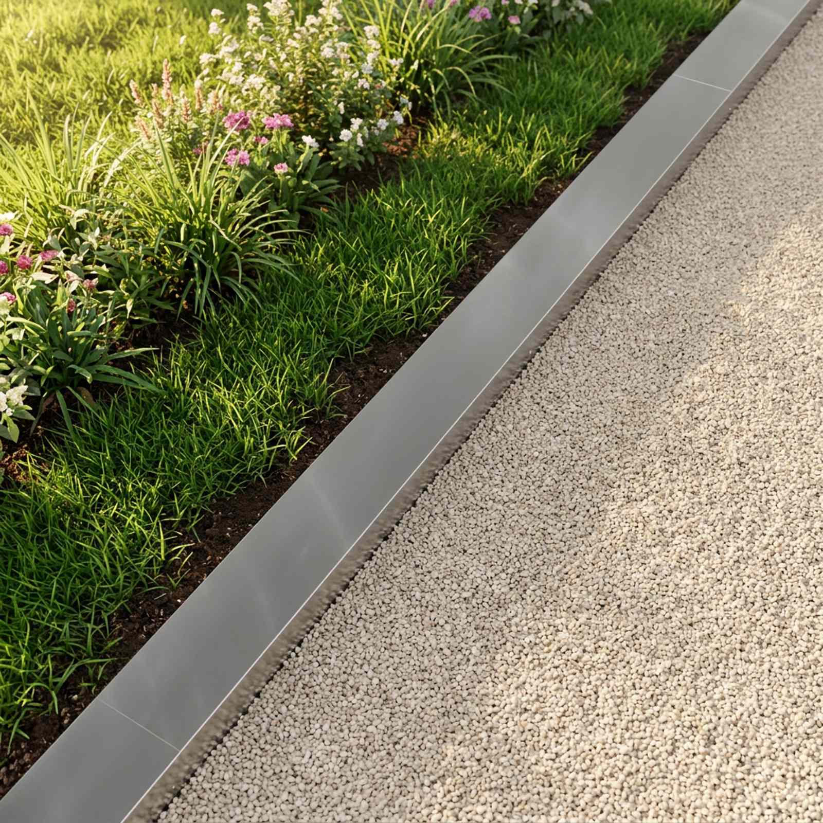 Afdekprofiel voor tuinafboording 20 st 100 x 10 x 5 cm