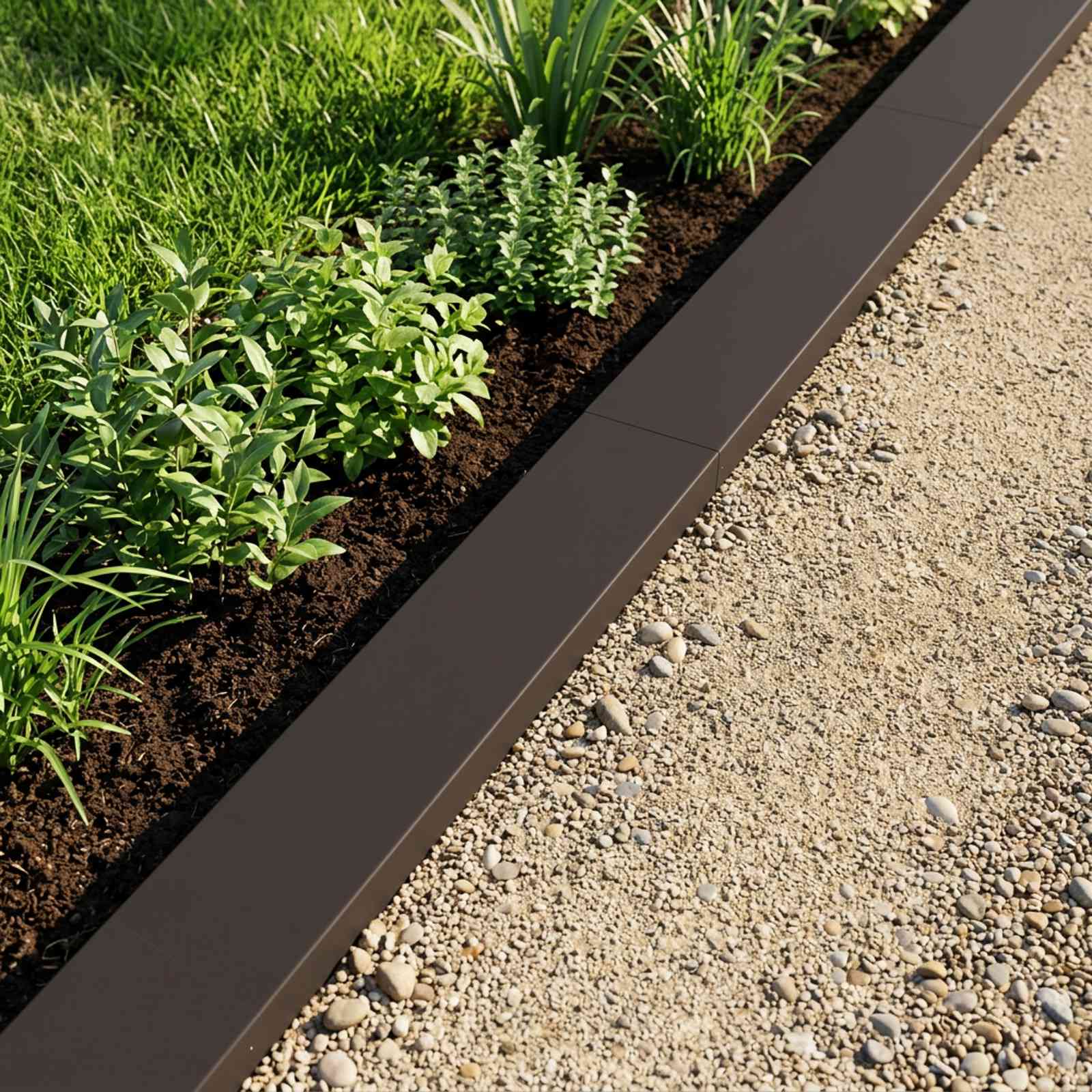 Afdekprofiel voor tuinafboording 10 st 100 x 15 x 5 cm Staal