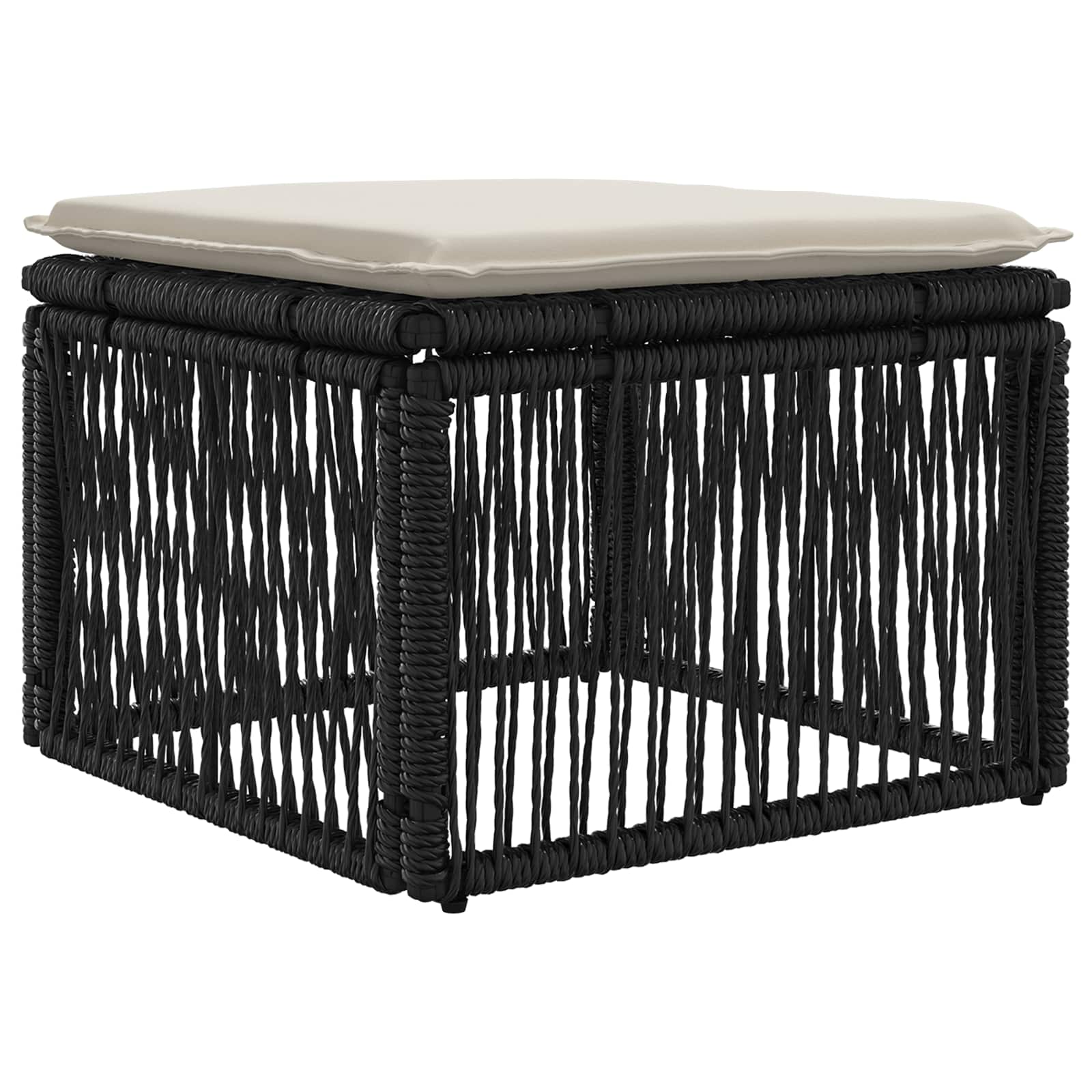 Tuinbankenset 3 st 3-Aantal zitplaatsen Zwart poly rattan