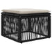 Tuinbankenset 3 st 3-Aantal zitplaatsen Zwart poly rattan