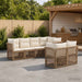 Tuinbankenset 7 st 7-Aantal zitplaatsen Beige poly rattan