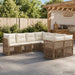 Tuinbankenset 8 st 8-Aantal zitplaatsen Beige poly rattan