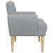 Loungebank met knopencomfort Lichtgrijs 116 x 67 x 80 cm Stof