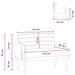 Loungebank met knopencomfort Lichtgrijs 116 x 67 x 80 cm Stof