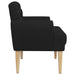 Loungebank met knopencomfort Zwart 116 x 67 x 80 cm Stof