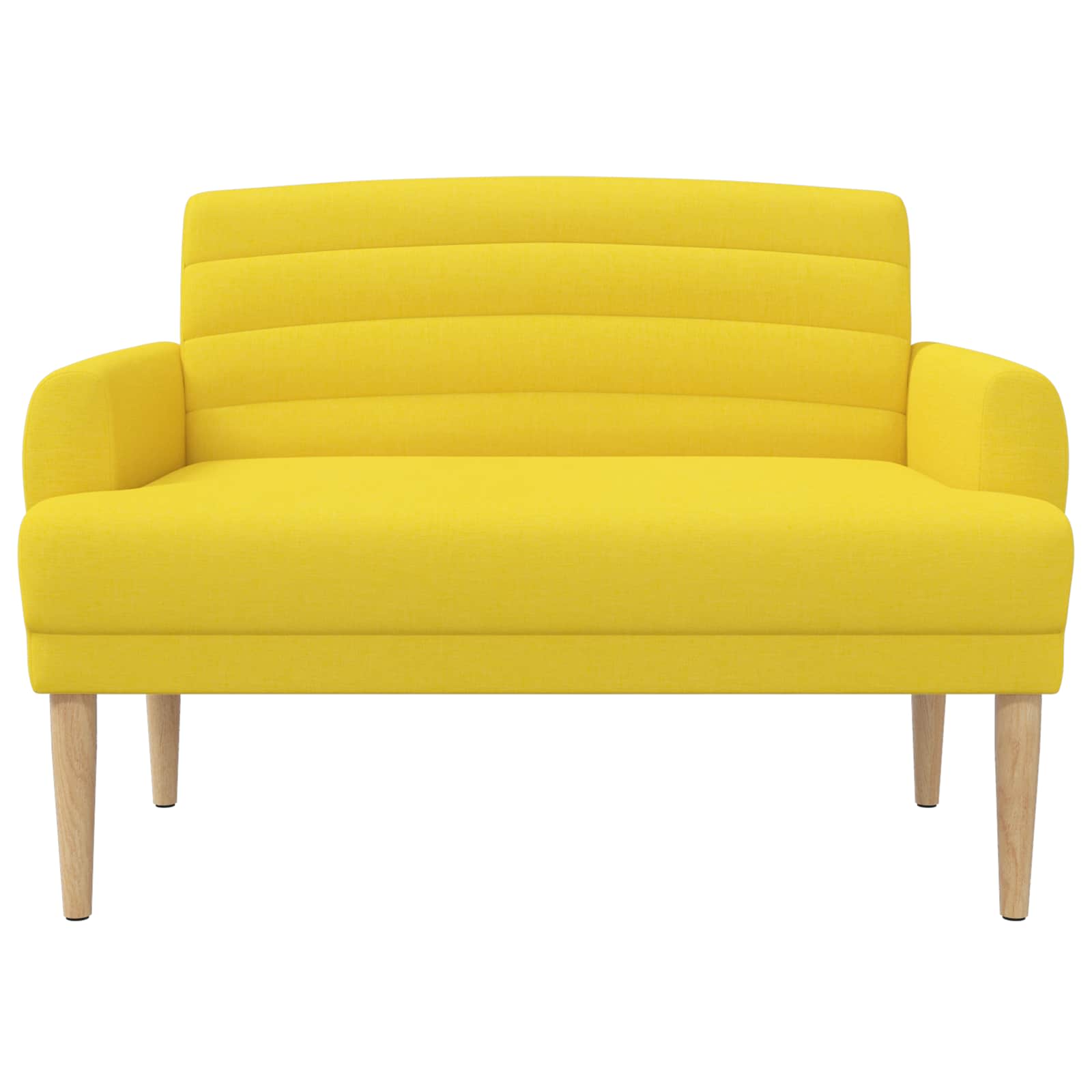Loungebank met knopencomfort Lichtgeel 116 x 67 x 80 cm Stof