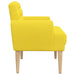 Loungebank met knopencomfort Lichtgeel 116 x 67 x 80 cm Stof
