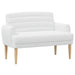 Loungebank met knopencomfort Wit 116 x 67 x 80 cm Stof