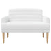 Loungebank met knopencomfort Wit 116 x 67 x 80 cm Stof