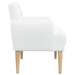 Loungebank met knopencomfort Wit 116 x 67 x 80 cm Stof