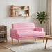 Loungebank met knopencomfort Roze 116 x 67 x 80 cm Stof
