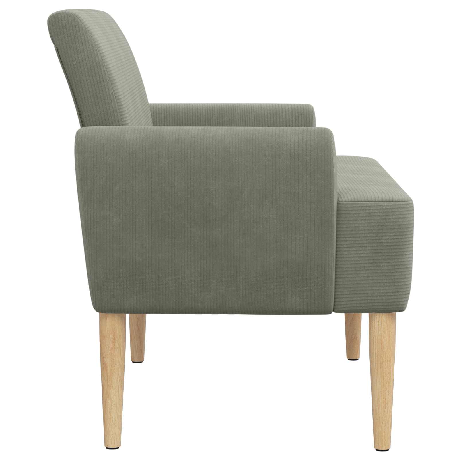 Loungebank met knopencomfort Lichtgrijs 116 x 67 x 81 cm