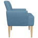 Loungebank met knopencomfort Blauw 116 x 67 x 81 cm Katoen Stof