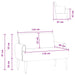 Loungebank met knopencomfort Lichtgroen Grijs 116 x 67 x 81 cm