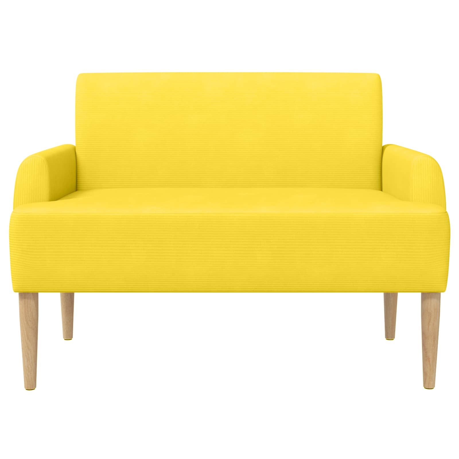 Loungebank met knopencomfort Lichtgeel 116 x 67 x 81 cm