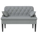Loungebank met knopencomfort Lichtgrijs 111 x 68 x 80 cm Stof