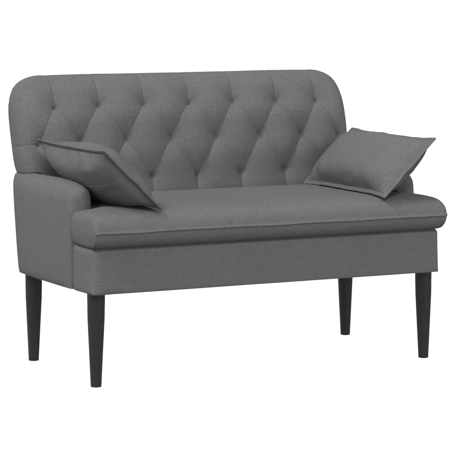 Loungebank met knopencomfort Donkergrijs 111 x 68 x 80 cm Stof