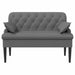 Loungebank met knopencomfort Donkergrijs 111 x 68 x 80 cm Stof