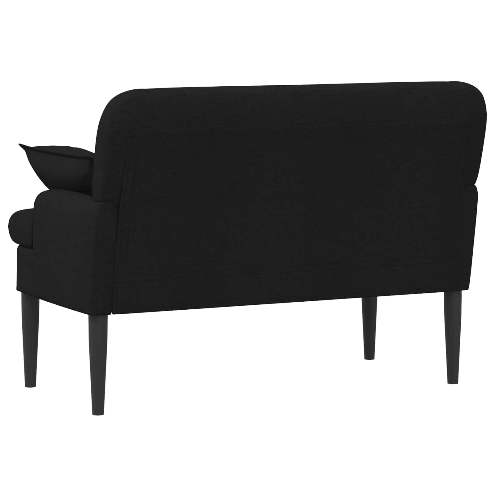 Loungebank met knopencomfort Zwart 111 x 68 x 80 cm Stof
