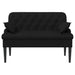 Loungebank met knopencomfort Zwart 111 x 68 x 80 cm Stof