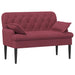 Loungebank met knopencomfort Wijnrood 111 x 68 x 80 cm Stof