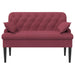 Loungebank met knopencomfort Wijnrood 111 x 68 x 80 cm Stof