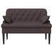 Loungebank met knopencomfort Donkerbruin 111 x 68 x 80 cm Stof