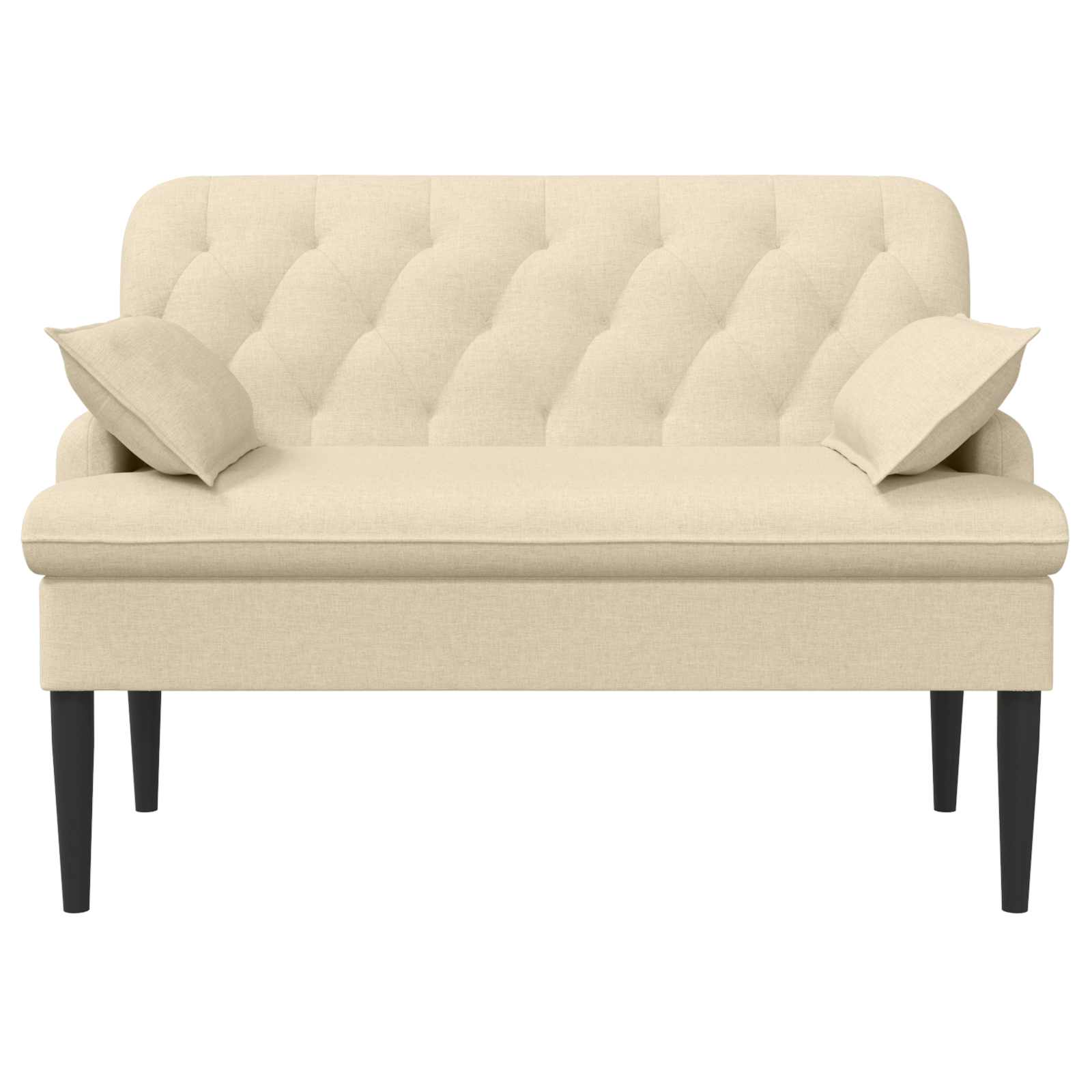 Loungebank met knopencomfort Crèmekleurig 111 x 68 x 80 cm Stof