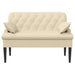 Loungebank met knopencomfort Crèmekleurig 111 x 68 x 80 cm Stof