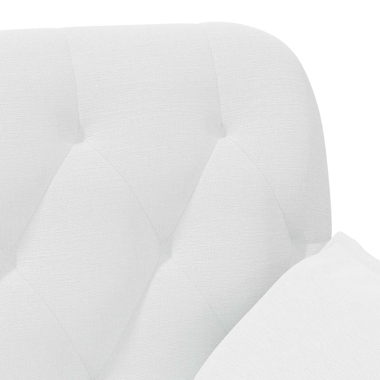 Loungebank met knopencomfort Wit 111 x 68 x 80 cm Stof
