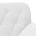 Loungebank met knopencomfort Wit 111 x 68 x 80 cm Stof