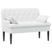 Loungebank met knopencomfort Wit 111 x 68 x 80 cm Stof