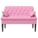 Loungebank met knopencomfort Roze 111 x 68 x 80 cm Stof