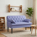 Loungebank met knopencomfort Jeans Blauw 111 x 68 x 80 cm Stof