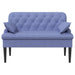 Loungebank met knopencomfort Jeans Blauw 111 x 68 x 80 cm Stof