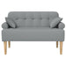 Loungebank met knopencomfort Lichtgrijs 120 x 65 x 79 cm Stof