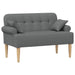 Loungebank met knopencomfort Donkergrijs 120 x 65 x 79 cm Stof